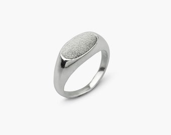 Signet Ring - Wide Oval Ring - Sterling Silver Ring - Men Ring - Women Rings - Thick Ring - Chevalier Ring - Gift for Him