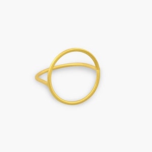 Bague Cercle Argent Karma Ring Bague Géométrique Bague Minimal Anneaux Homme Anneaux Femme Bijoux Quotidien Bague Dorée Gold Plated