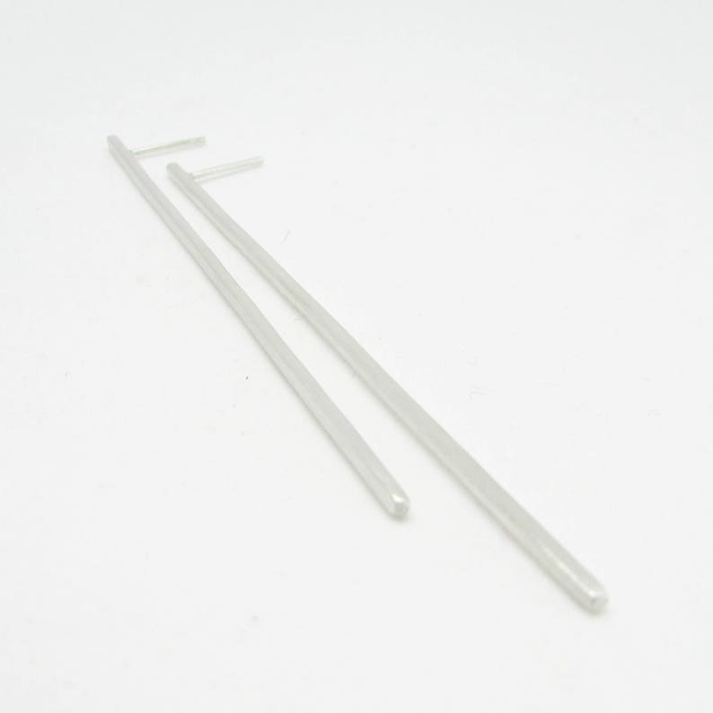 Simple Bar Earrings Minimal Post Earrings Long Earrings Drop Earrings Lightweight Earrings