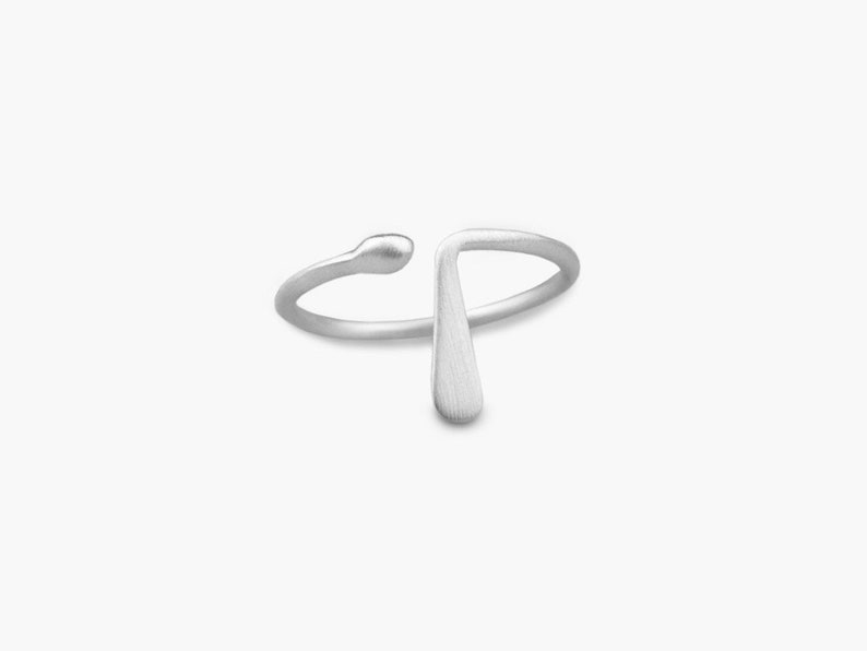 Open Ring Teardrop Ring Minimalist Rings Sterling Silver Ring Gold Plated Ring Adjustable Ring Dainty Ring Everyday Jewelry Sterling Silver