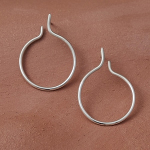 Open Oval Earrings - Sterling Silver Earrings - Everyday Earrings - Modern Earrings - Simple Jewelry - Minimalist Earrings
