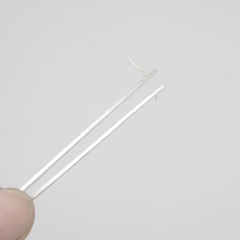 Simple Bar Earrings Minimal Post Earrings Long Earrings Drop Earrings Lightweight Earrings