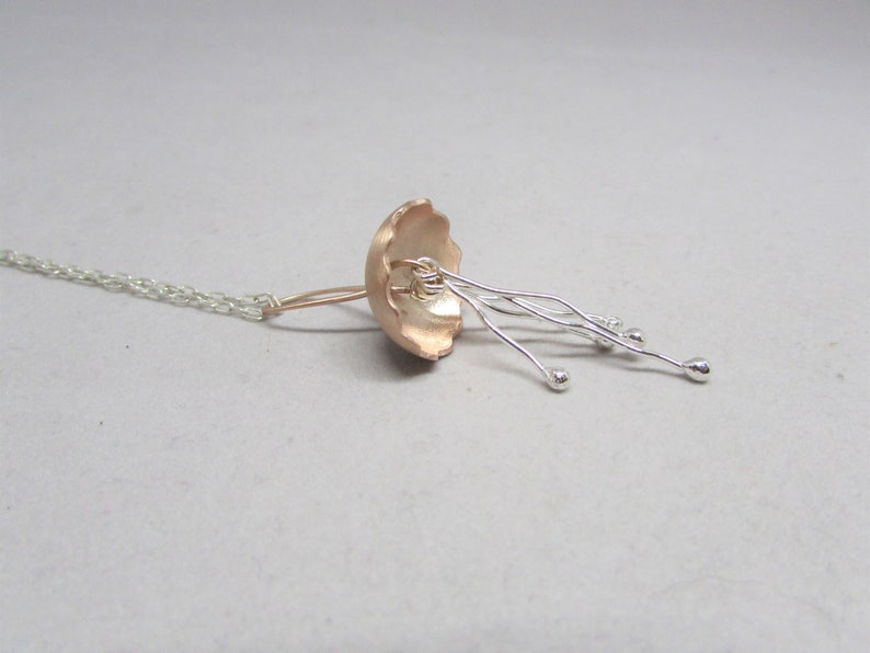 Jellyfish Necklace Ocean Charm Necklace Sea Life Jewelry Etsy