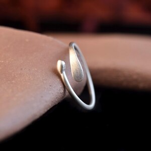 Offener Ringe - Zierlicher Ring - Minimaler Ring - Silber Ringe - Unisexringe - Männer Frauen Ringe - Verstellbarer Ringe - Dünner Ringe