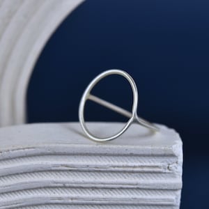 Thin Circle Ring Sterling Silver Ring Gold Plated Ring Geometric Ring Minimal Ring Men Rings Women Rings Everyday Jewelry image 1