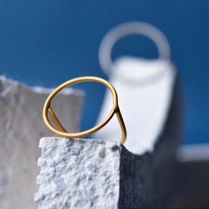 Thin Circle Ring Sterling Silver Ring Gold Plated Ring Geometric Ring Minimal Ring Men Rings Women Rings Everyday Jewelry image 3