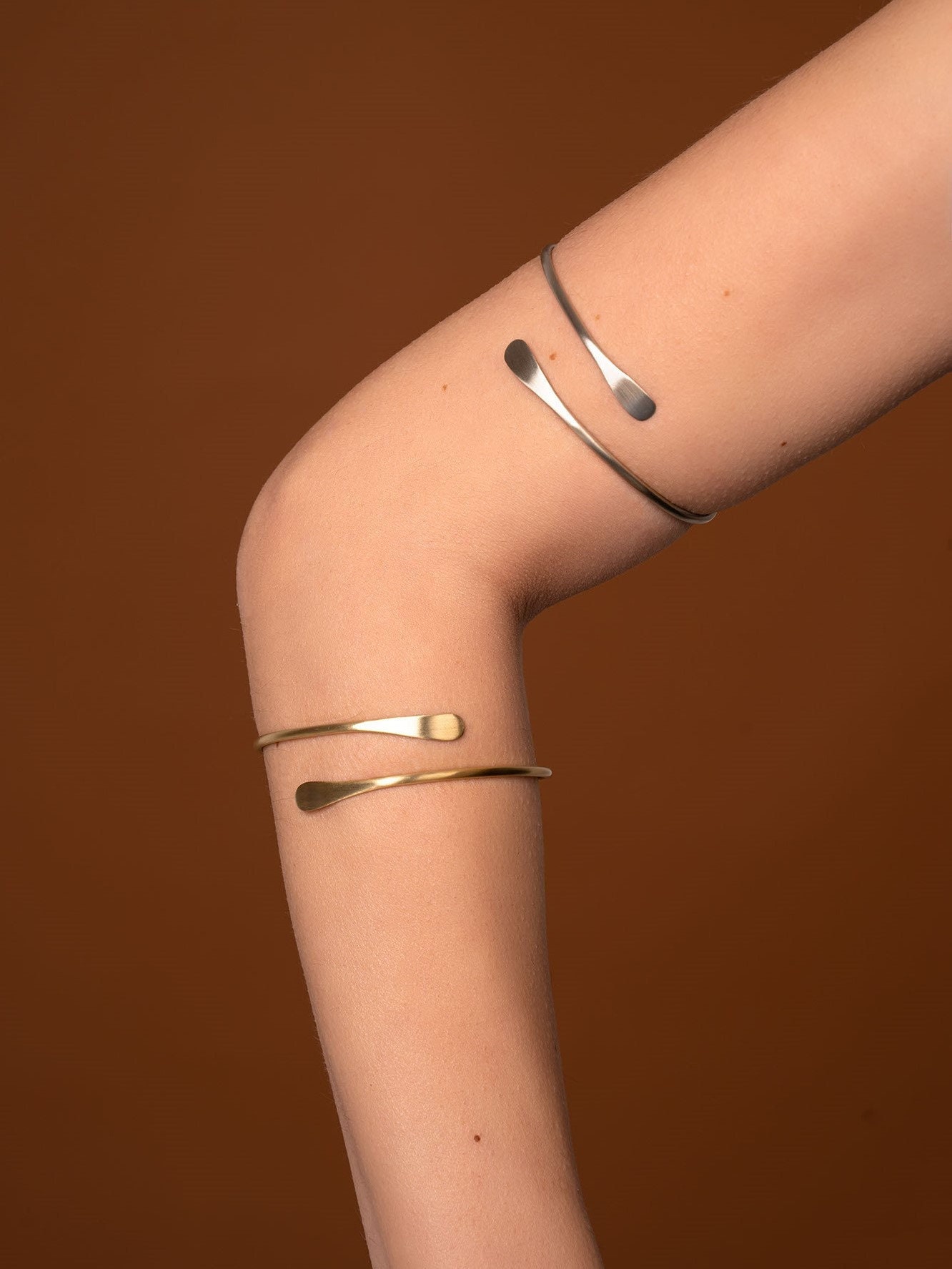 Upper Arm Gold Bracelet - Fashion Cuff Bracelet - Gift for her - Nadin Art  Design - Personalized Jewelry