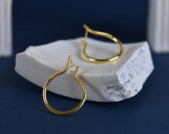 Open Oval Earrings - Golden Plated Earrings - Everyday Earrings - Modern Earrings - Simple Jewelry - Minimalist Earrings