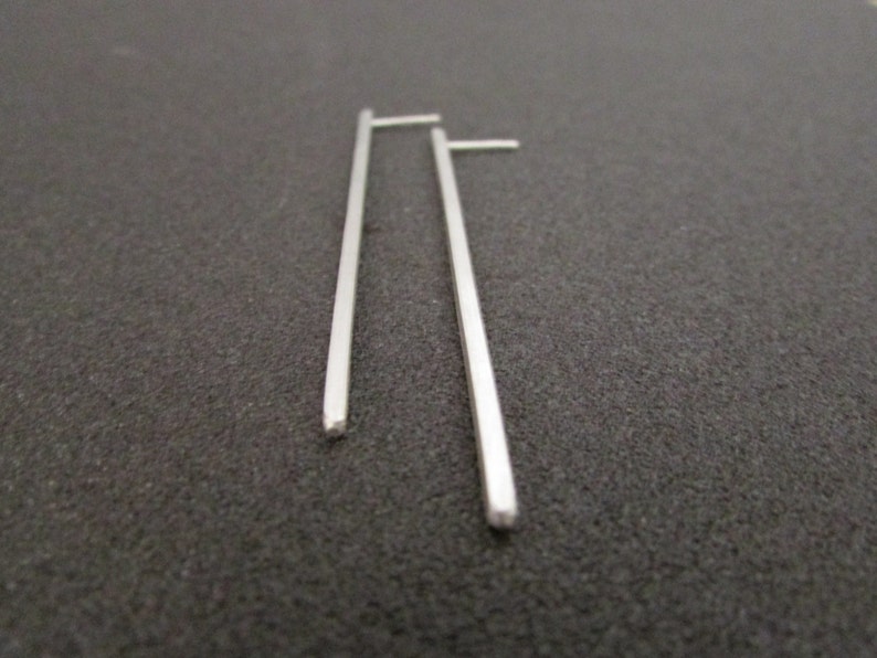 Simple Bar Earrings Minimal Post Earrings Long Earrings Drop Earrings Lightweight Earrings
