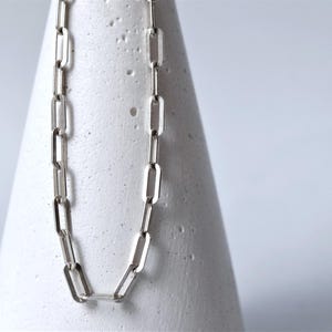 Paperclip Chain Anklet - Foot Bracelet - Sterling Silver Ankle Bracelet - Anklet Chain - Silver Anklet - Summer Jewelry