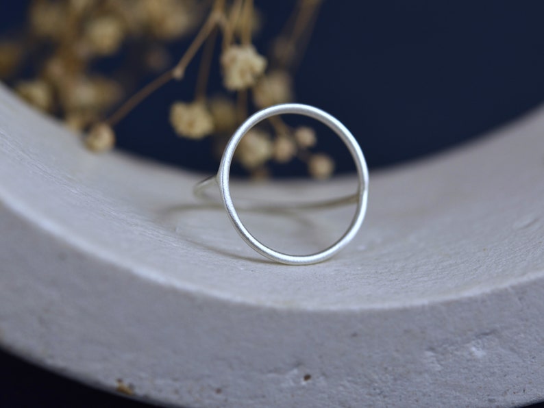 Thin Circle Ring Sterling Silver Ring Gold Plated Ring Geometric Ring Minimal Ring Men Rings Women Rings Everyday Jewelry image 8