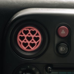 MX5 Miata na/nb air vents 3D printed custom HEARTS and STARS (read description please)