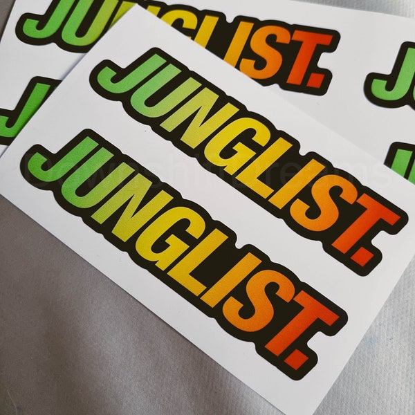 2x Junglist drum and bass DNB vinyl sticker decals outdoor rated