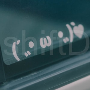 Kaomojis kawaii text emoji JDM transparent slap stickers window stickers