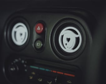 Anime Heart Eyes Miata Air Vents: Custom 3D Printed MX5 NA/NB