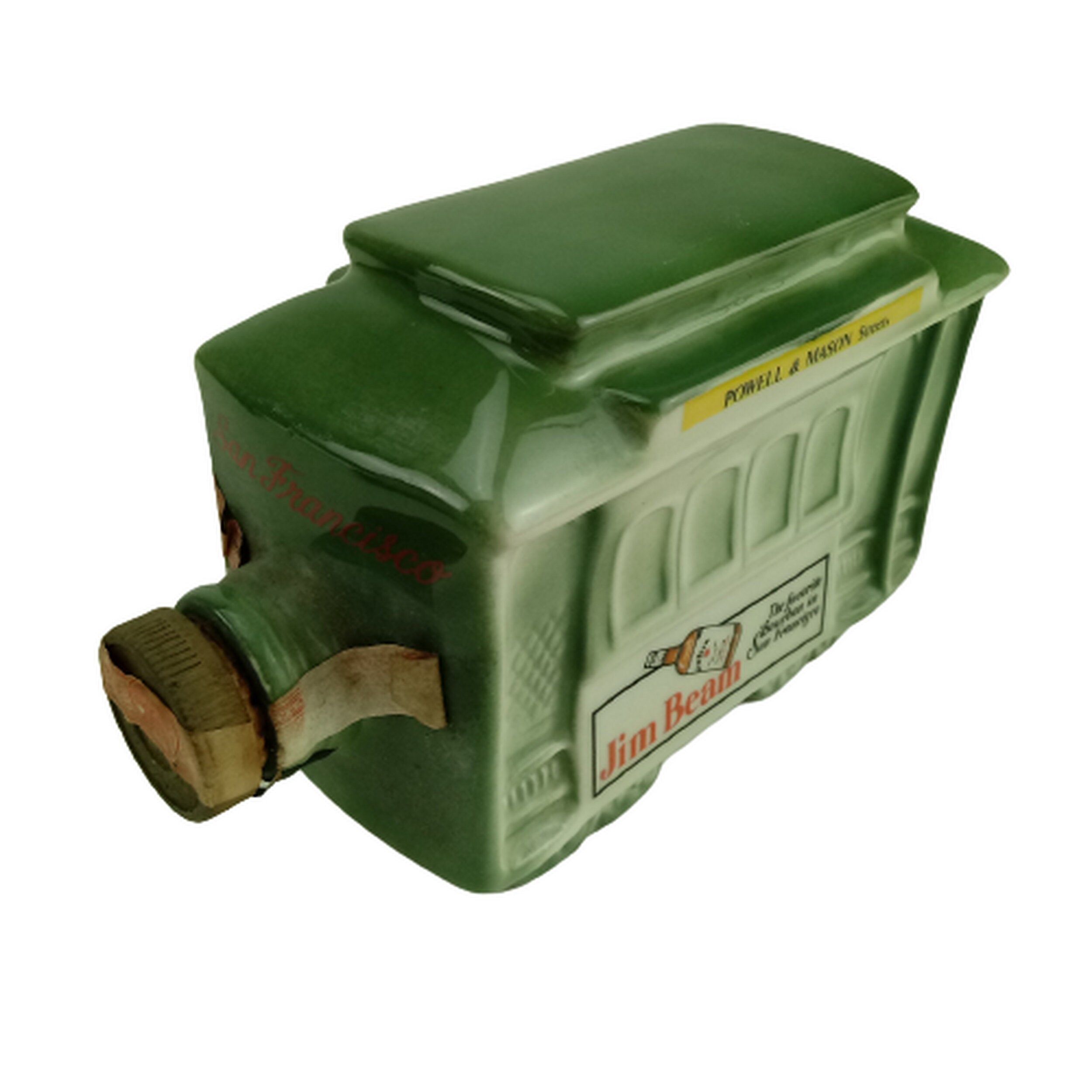 Jim Beam Cable Car San Francisco Powell & Mason Streets Liquor Decanter