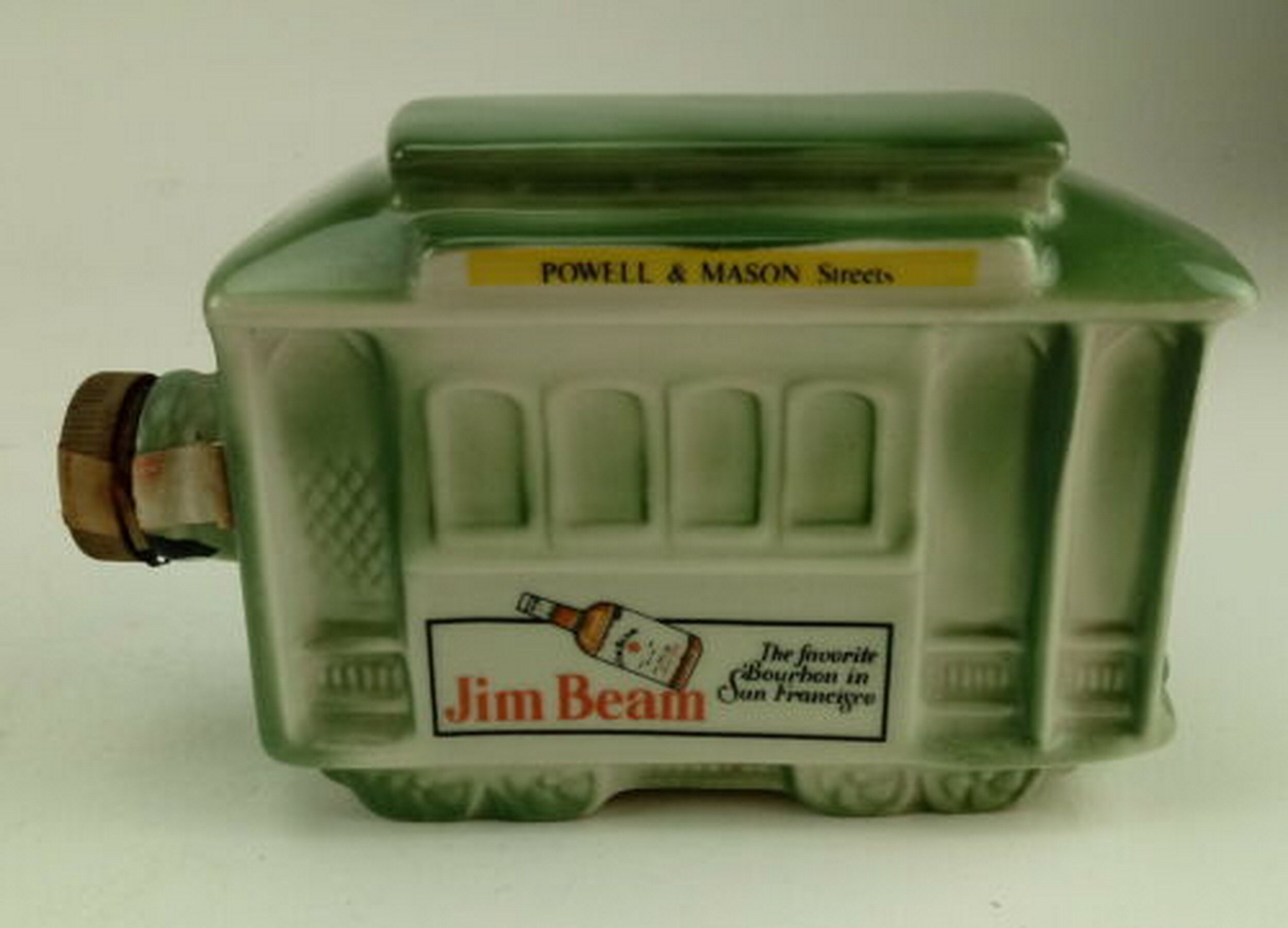Jim Beam Cable Car San Francisco Powell & Mason Streets Liquor Decanter