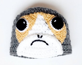 Porg Hat From Star Wars Costume For Newborn, Baby to Adult Halloween Costume / Cosplay Outfit / Baby Shower Gift / Christmas
