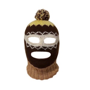 Ski Mask Balaclava With Pom-Pom- Unisex - Teen Adult - Halloween Outfit Costume/ Cosplay Mask