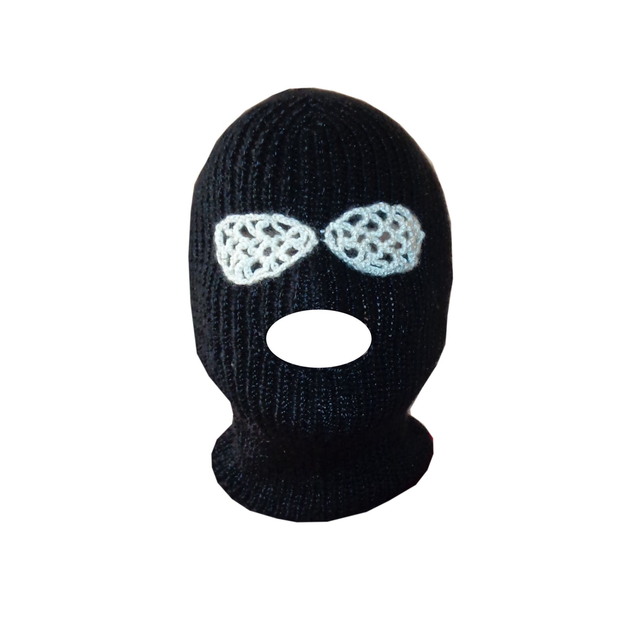 Spider Or Fly Black Ski Mask Balaclava For Man Handmade 3 Hole Etsy