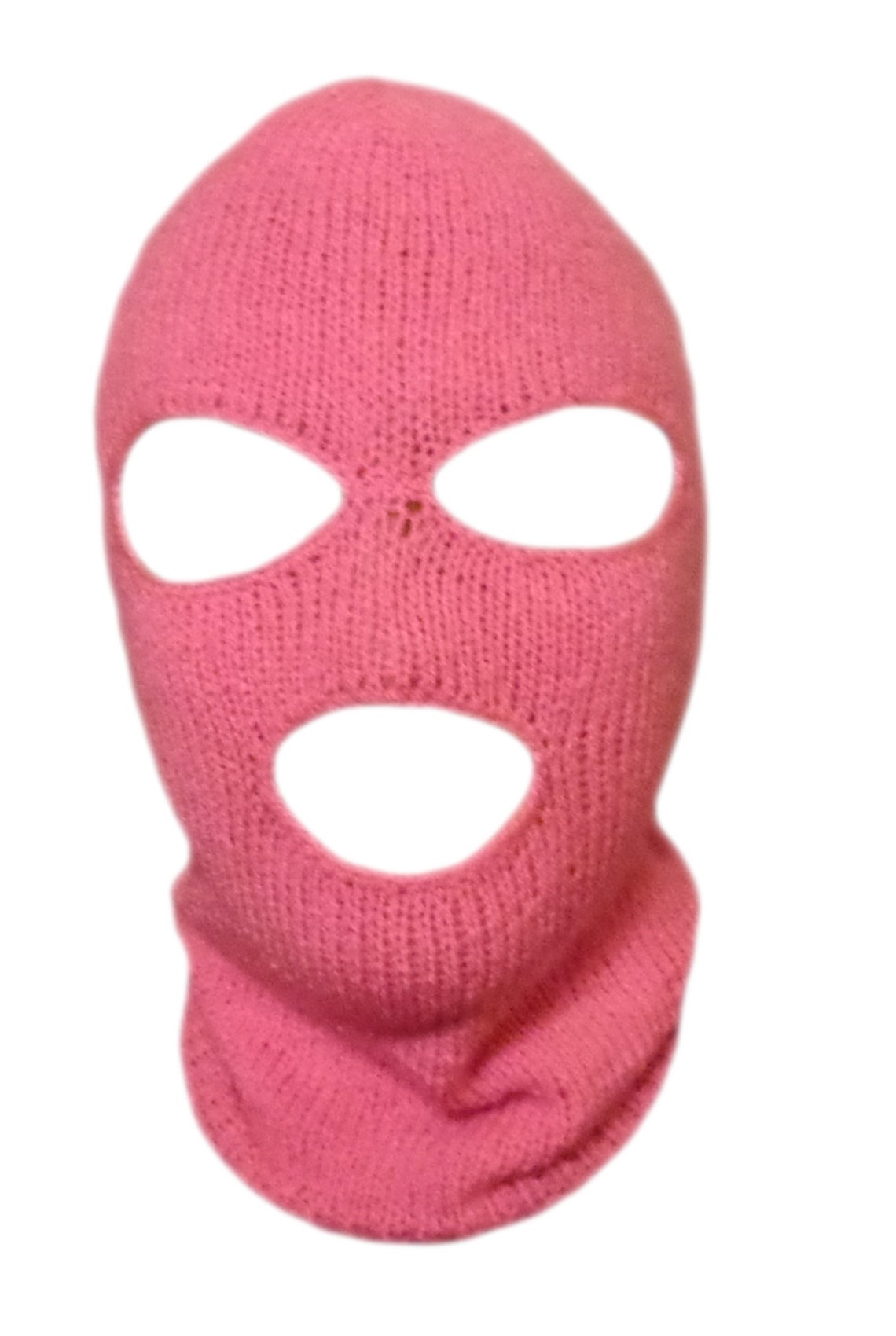 Pink Ski Mask Balaclava for Woman Handmade 3 Hole Halloween Etsy