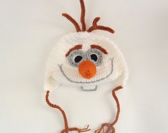 Olaf Snowman Frozen Hat - Disney Wig - Halloween Baby Hat -Halloween Outfit Costume/ Cosplay Wig / Baby Shower Gift / Christmas gift