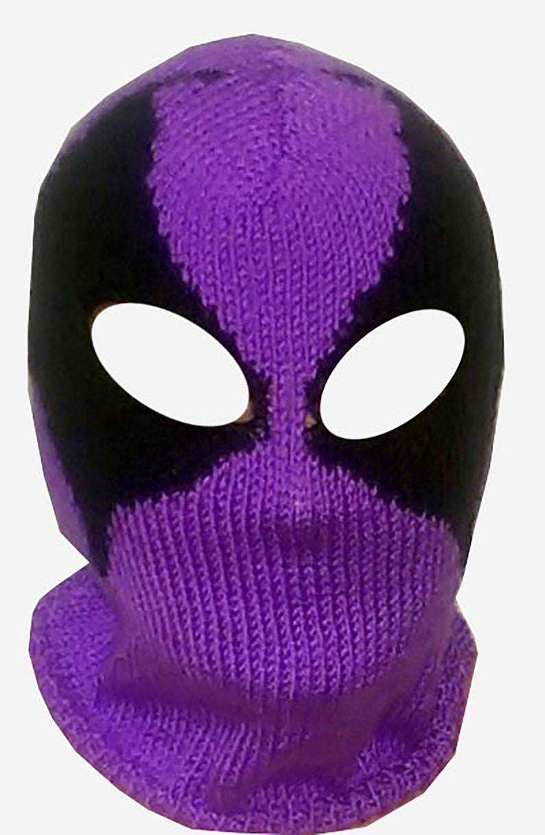 Prowler Mask Balaclava From Spider Man Marvel Mask Purple Etsy