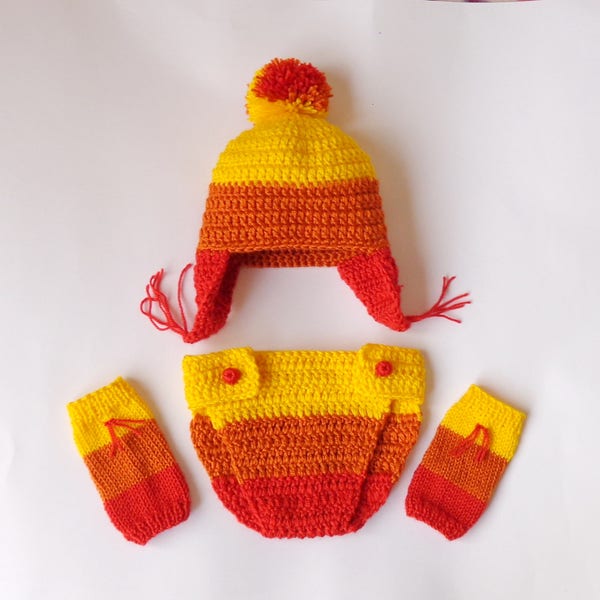 Jayne Cunning Hat and Diaper Cover With Leg Warmers, Firefly Jayne Hat, Jayne Cobb Earflap Halloween Outfit Costume /Cosplay Wig/Baby Shower