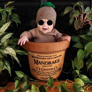 The Mandrake Root Hat Beanie Newborn, Teen, Kid, Adult Halloween Costume / Cosplay Wig / Baby Shower Or Christmas Gift image 8