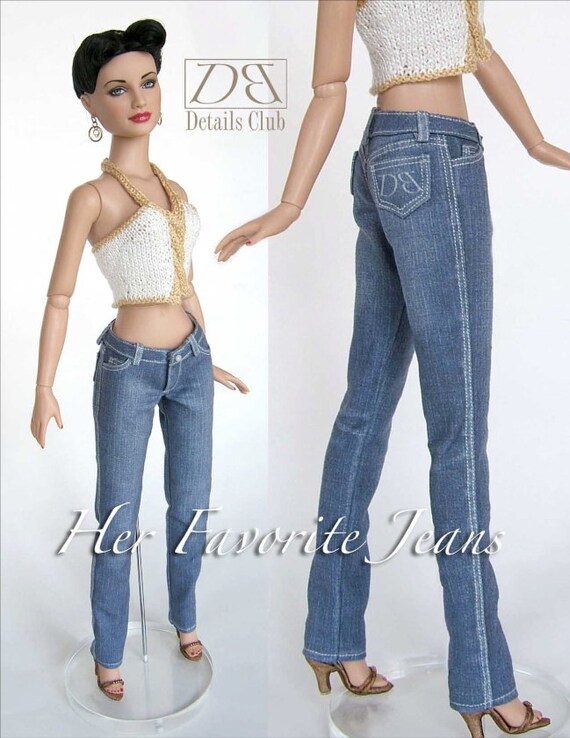 Sewing pattern for 16 inch fashion dolls Her Favorite Jeans Etsy