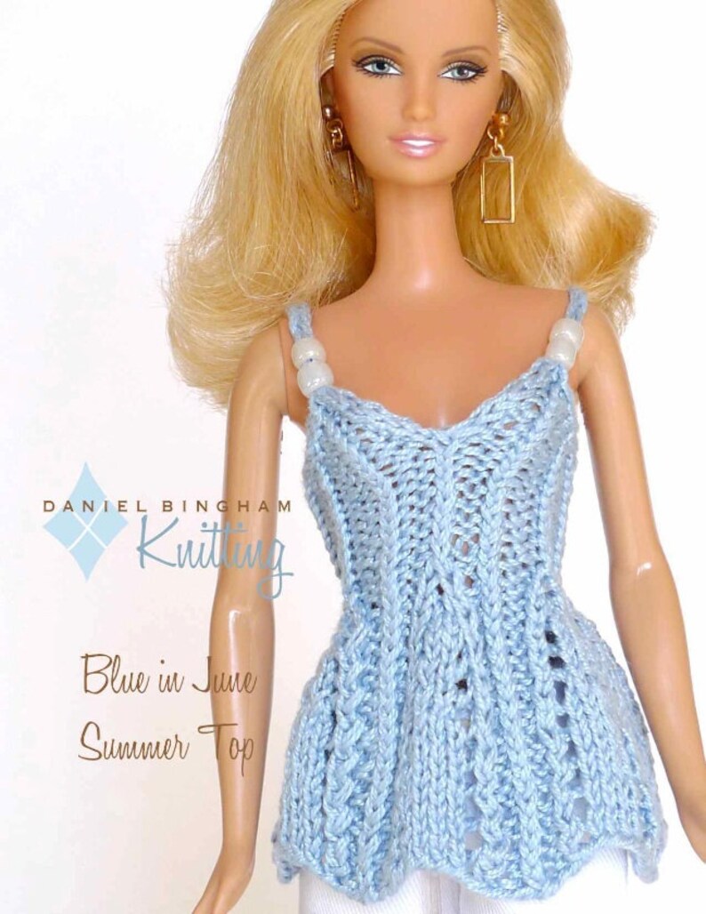 Knitting pattern for 11 1/2 doll Barbie Blue in June Etsy