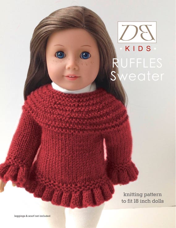 Doll Clothes fits 18/" American Girl Red Knit Neck Scarf Accessories
