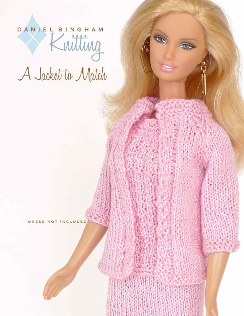 Knitting Pattern for 11 1/2 Doll barbie: A Jacket to - Etsy UK