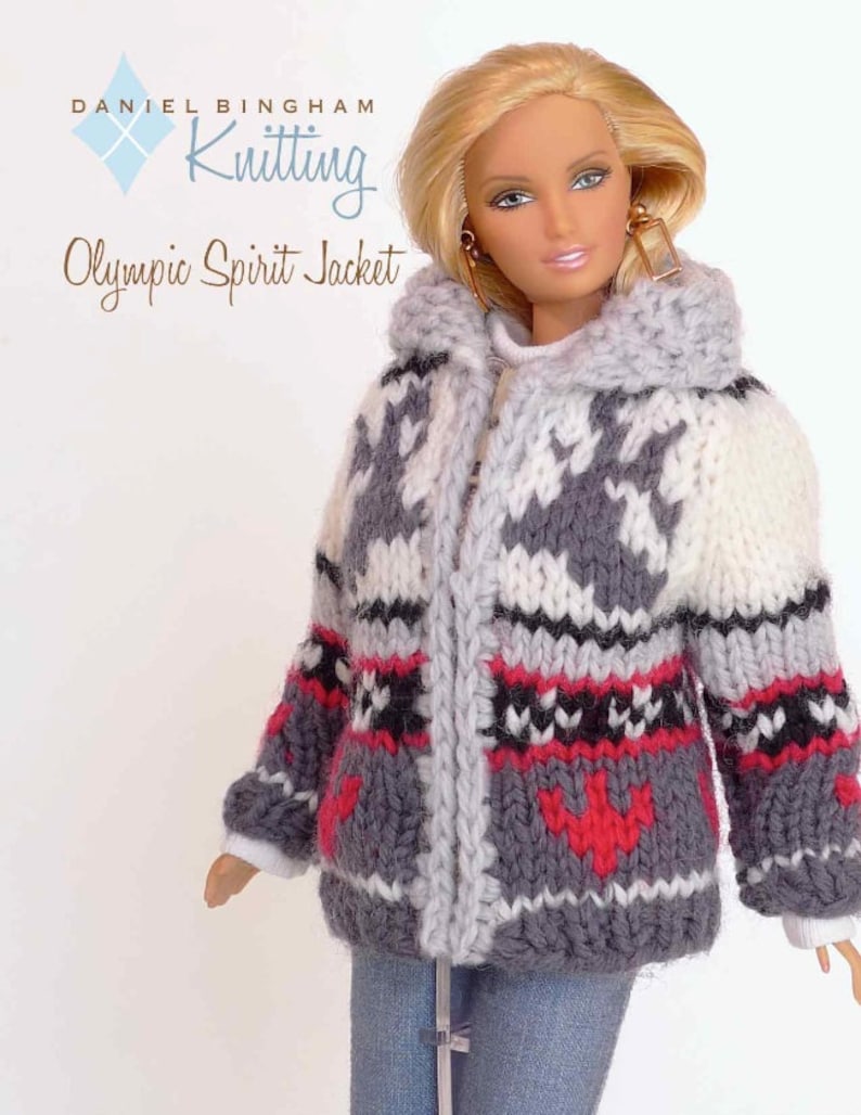 Knitting pattern for 11 1/2 doll Barbie Olympic Etsy