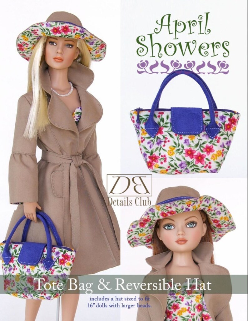 Sewing Pattern for 16 Inch Fashion Dolls Tote Bag & Etsy