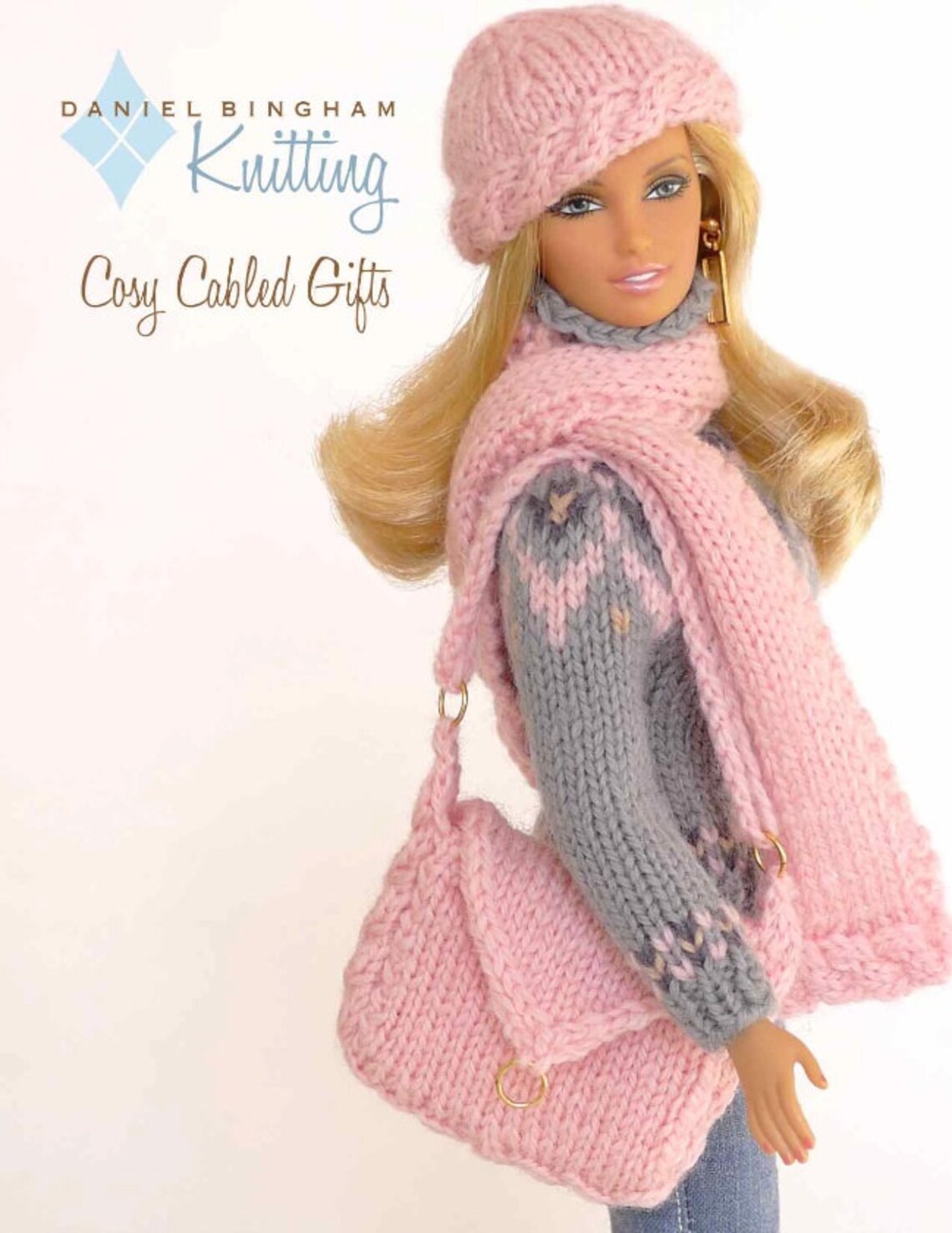 Knitting pattern for 11 1/2 doll Barbie Cosy Cabled Etsy