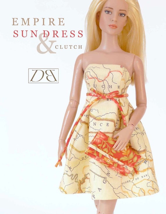 Sewing pattern for 16 inch fashion dolls Empire Sun Dress & Etsy