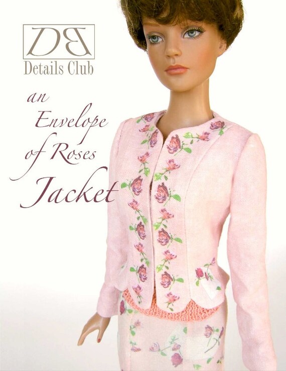 Sewing pattern for 16 inch fashion dolls Roses Jacket Etsy