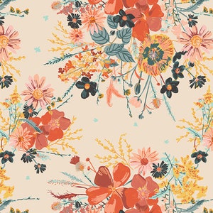Painted Prairie Six from Listen to Your Heart Collection by Art Gallery Fabrics (Yardage). Gorgeous floral pattern.