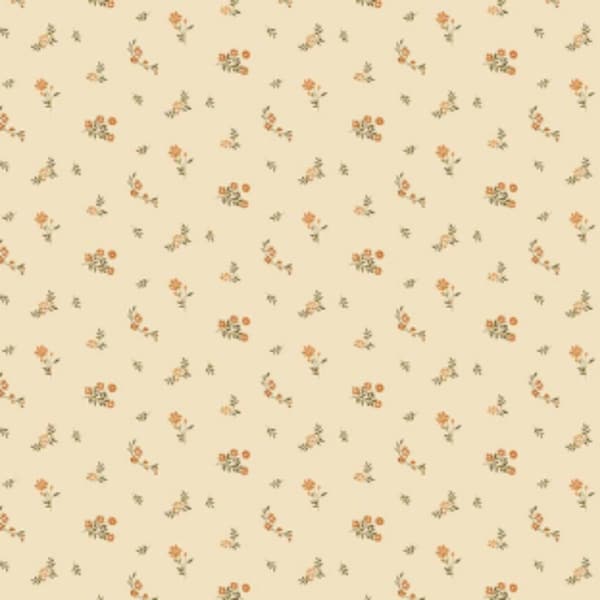 Cream Ditsy Fabric– Flower Toss Ivory from Bountiful Collection Quilting Cotton by the Yard.