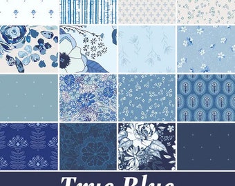 True Blue Art Gallery Fabrics Fat Quarter Bundle--16 Fat Quarters