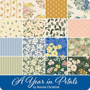 Art Gallery Fabrics Fat Quarter Bundle--16 Fat Quarters. A Year in Petals line.