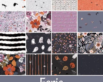 PREORDER—Eerie Halloween Fat Quarter Bundle--16 Fat Quarters from Art Gallery Fabrics. Expected to ship late May.