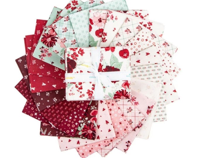 Floral Valentine Fat Quarter Bundle – Love You Always, Riley Blake ...