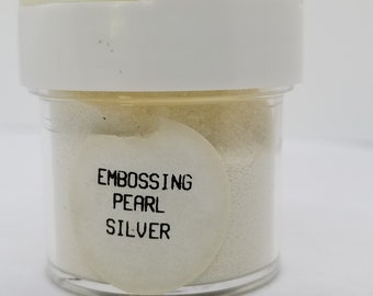 Embossing Powder | Scrapbooking | Stamping | Crafting | Supply | Powder |  | Unbranded | Heat Gun | Gently Used | Pearl Silver | Ink | Pearl