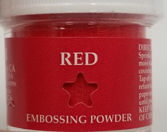 PSX Embossing Powder | Scrapbooking | Cardmaking | Stamping | Ink | Crafting | Supply | Powder | Red | Personal Stamp Exchange | Heat Gun