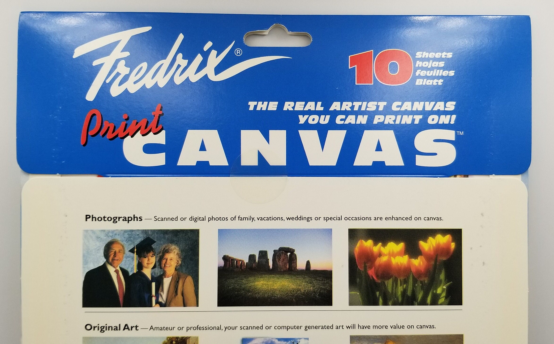 Fredrix Inkjet Printable Artist Canvas 8.5 X 11 Inches