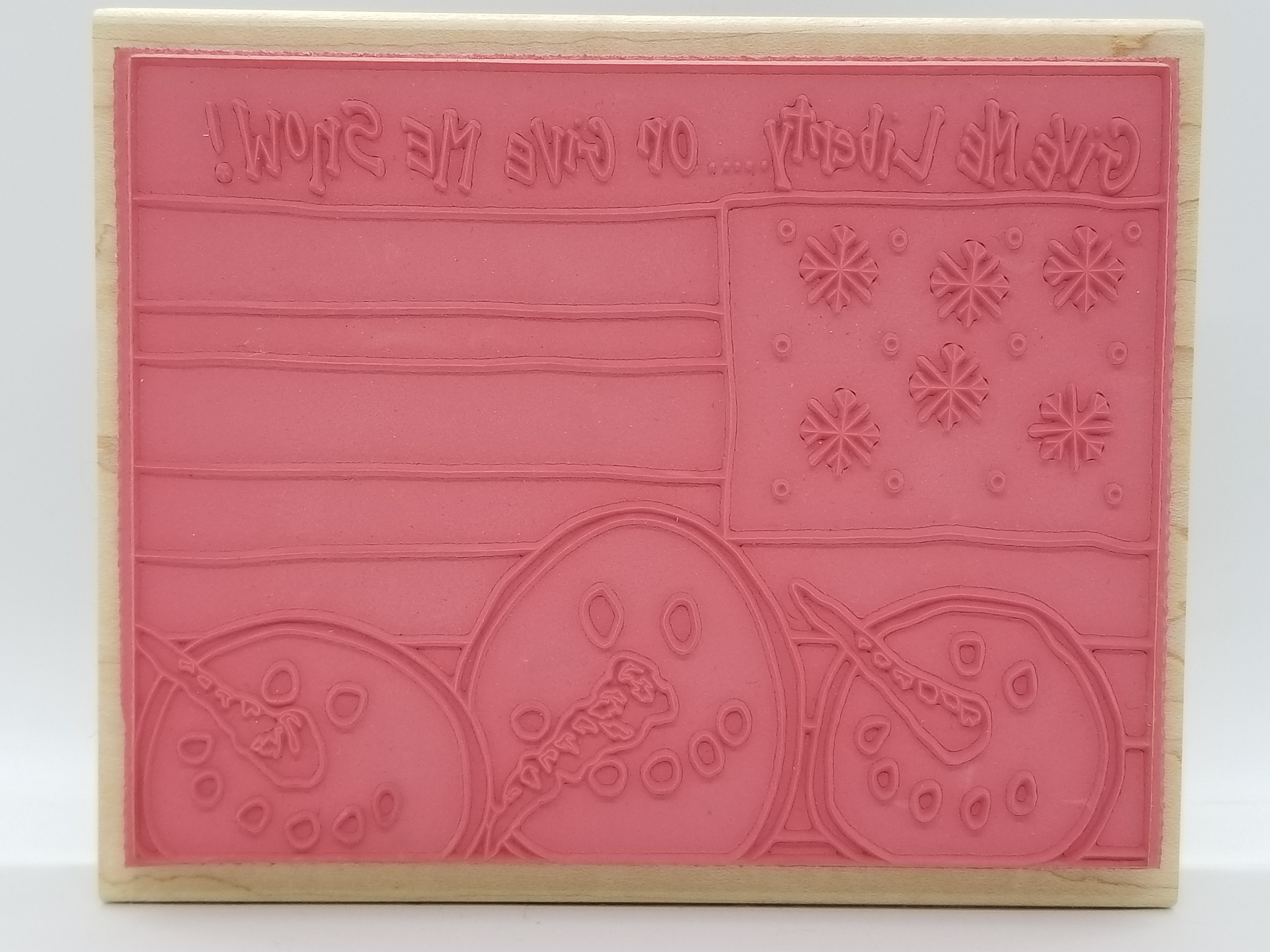 Patriotic Snowmen Rubber Stamp by Stamps Happen Inc Give Me Etsy