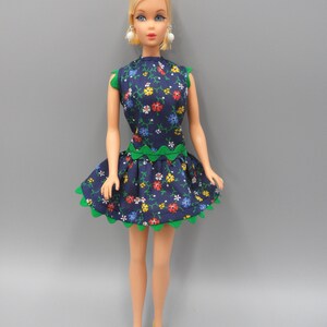 Handmade Rick Rack Dresses for 11.5&quot; Fashion Dolls, 70s Retro Summer Clothes, Ready To Ship, Your Choice