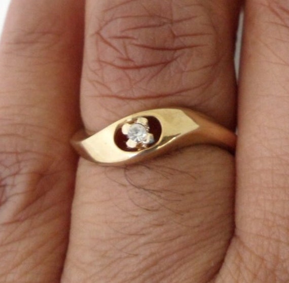 14kt Ge Espo Signed Wave Ring For Women Size 7 75 Modernist Etsy